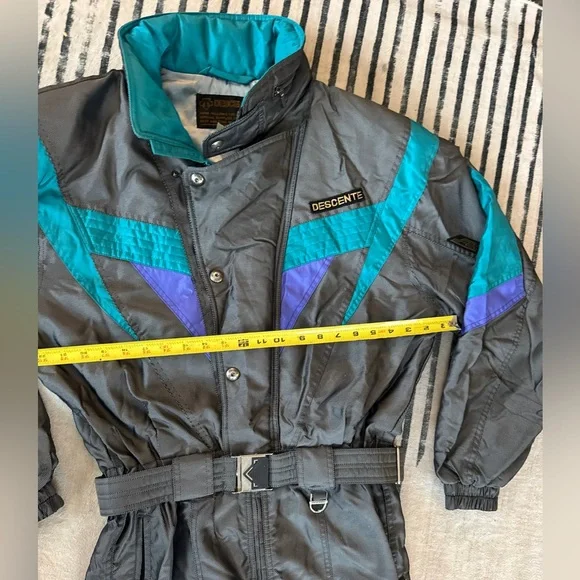 Vintage DESCENTE One-Piece Ski Suit |
Y2K Colorblock Snowsuit | Size L silver - Picture 5 of 14